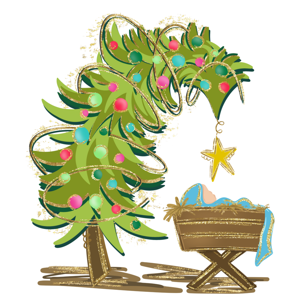 Whimsical Christmas Tree DTF