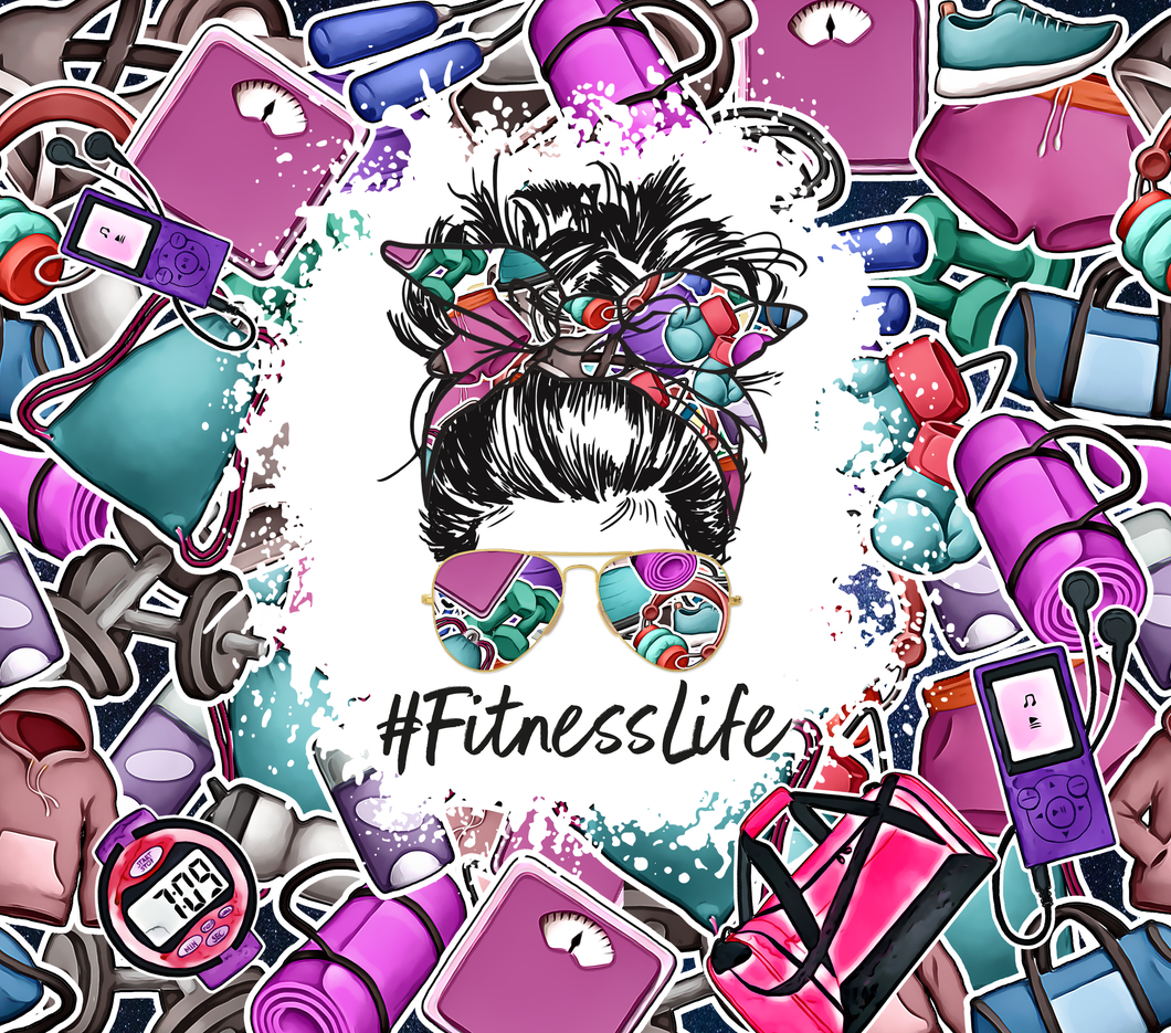 Fitness life seamless tumbler print - Glitz ‘N’ Glam