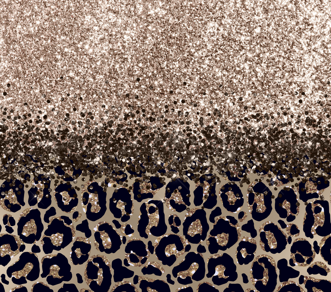 Leopard glitter seamless tumbler print - Glitz ‘N’ Glam