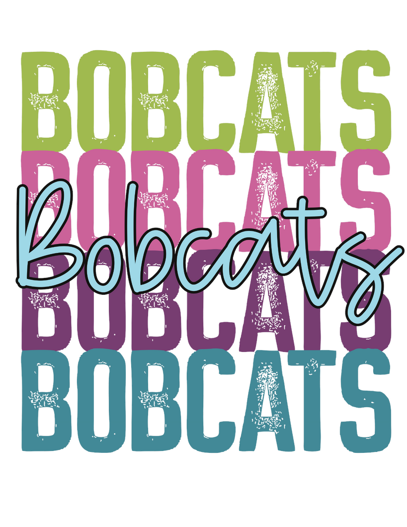 Bobcats stacked rainbow - Glitz ‘N’ Glam