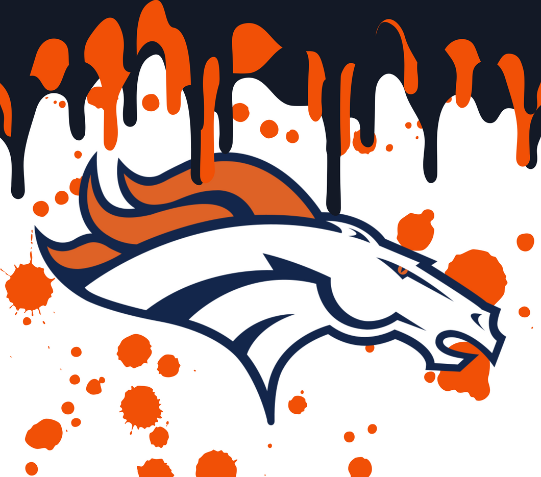 Broncos seamless tumbler print - Glitz ‘N’ Glam