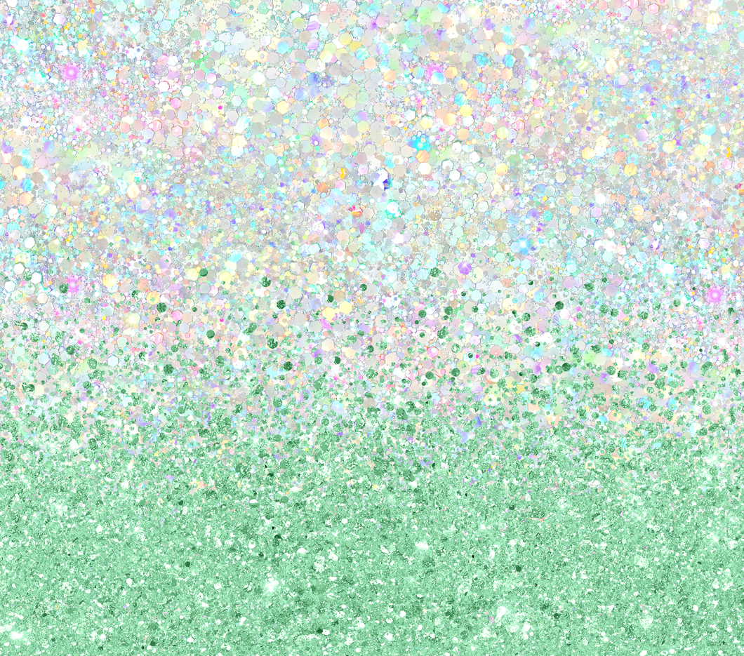 Mint glitter seamless tumbler print - Glitz ‘N’ Glam
