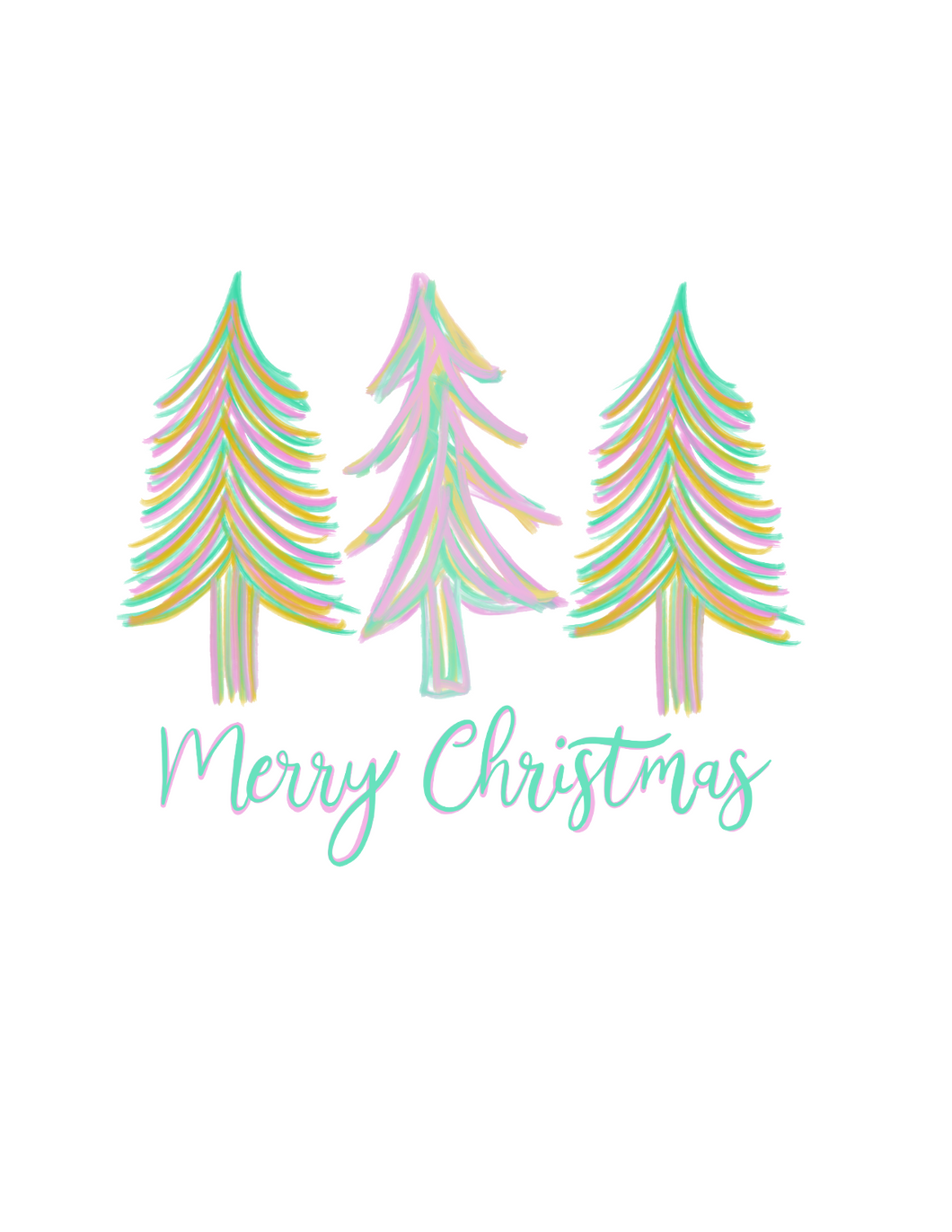 Hand drawn trees - Glitz ‘N’ Glam