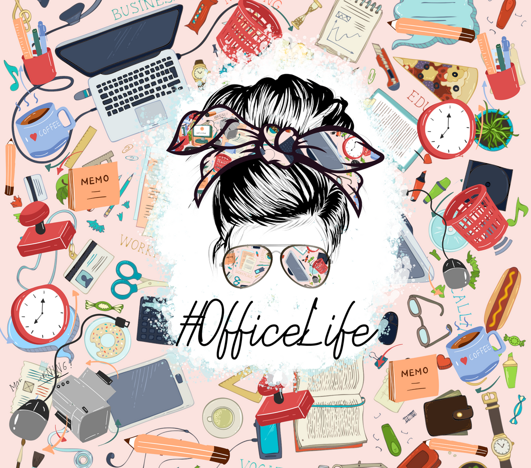 Office life seamless tumbler print - Glitz ‘N’ Glam