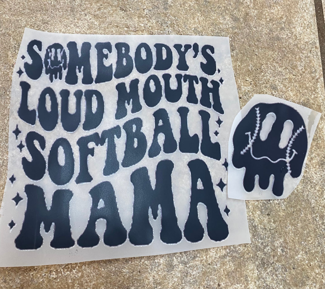 Loud mouth softball mama - Glitz ‘N’ Glam